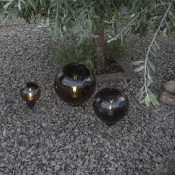 Orby dekorativ hagelampe 20 cm - Svart/Røykfarget
