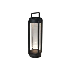 Otranto lanterne bord/gulv 44 cm IP54 oppladbar USB - Svart