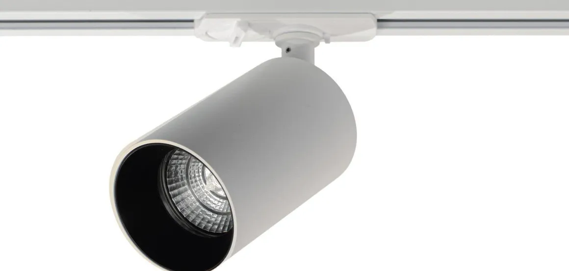 Oz spotskinne 5 spotter 2 meter - Pure white/Svart