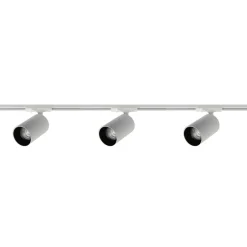 Oz spotskinne 3 spotter 1 meter - Pure white/Svart