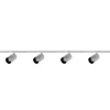 Oz spotskinne 4 spotter 2 meter - Pure white/Svart