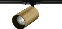 Oz spotskinne 3 spotter 1 meter - Svart/Messing