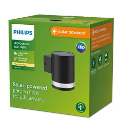 Philips Fyce vegglampe 1,5W 2700 Kelvin IP44 solcelledrevet med dag/natt sensor