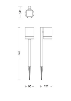 Philips Fyve hagelys 1,5W 2700 Kelvin IP44 solcelledrevet med dag/natt sensor