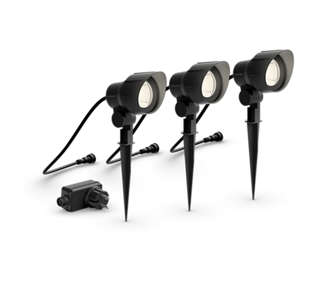 Philips Gardenlink uplight 2700K 6W IP44 3-pakning - Svart - 12Volt