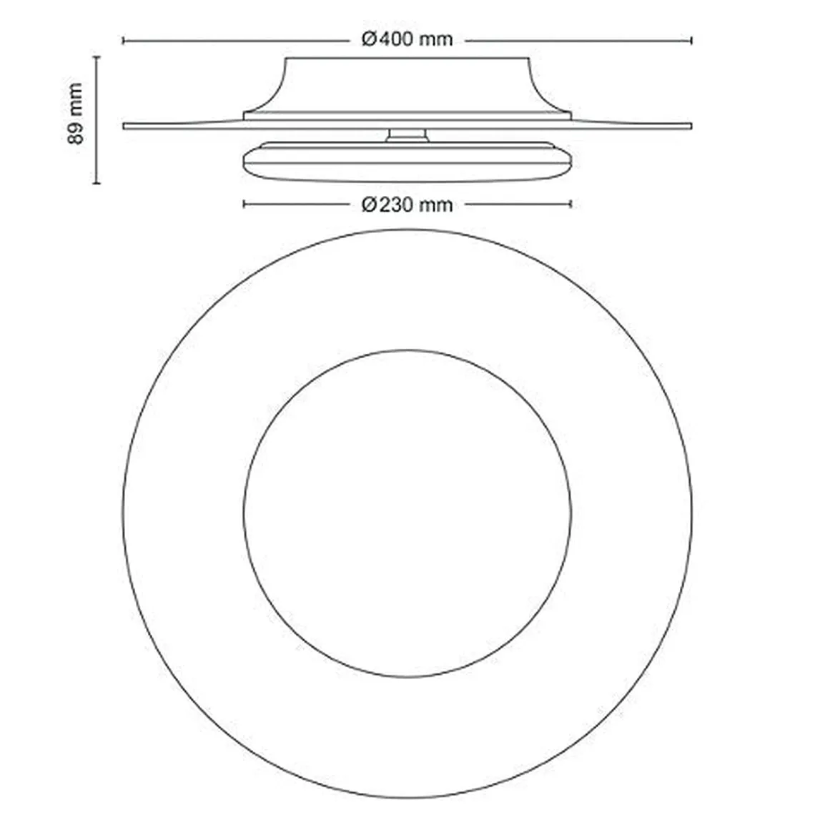 Philips Garnet CL580 taklampe 40 cm 30W 4000K SceneSwitch - Hvit/Svart