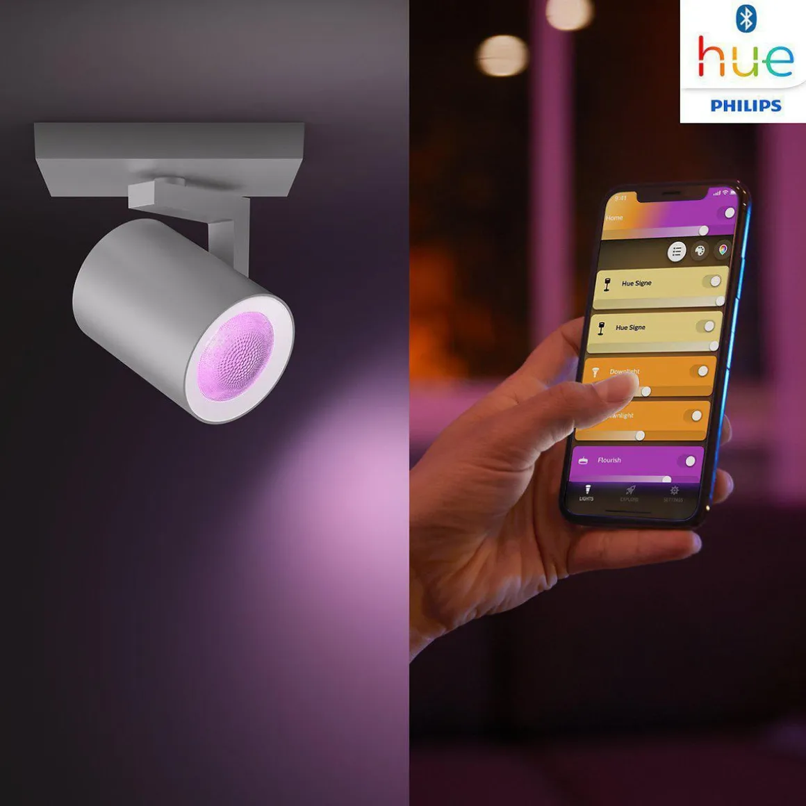 Philips Hue Argenta dobbel spotlight white and colore ambiance