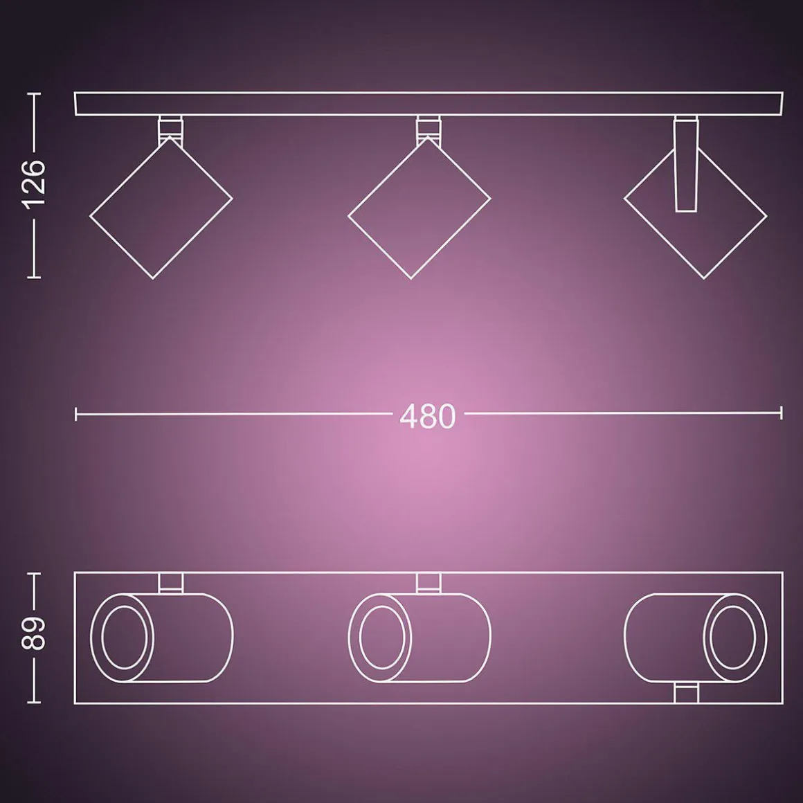 Philips Hue Argenta 3 lys spotlight white and colore ambiance