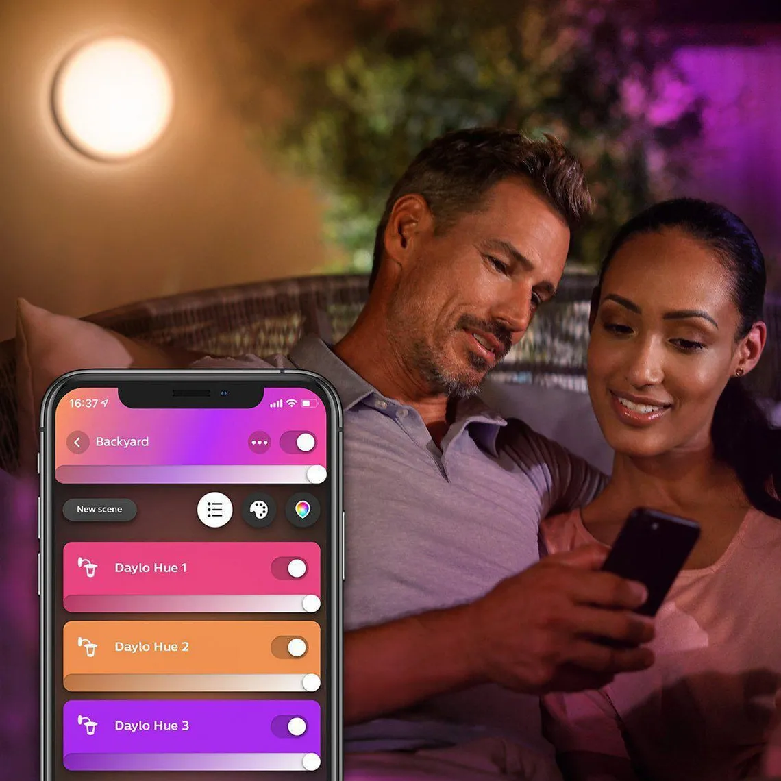 Philips Hue Daylo vegglampe utendørs white and color ambiance