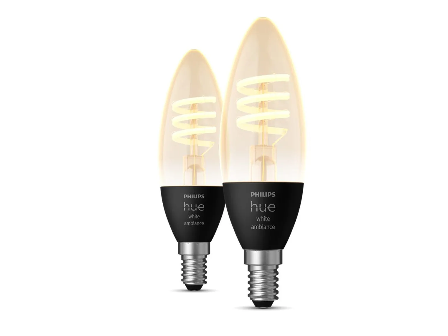 Philips Hue E14 lyspære 4,6W 2200-4500K - 2 pakning