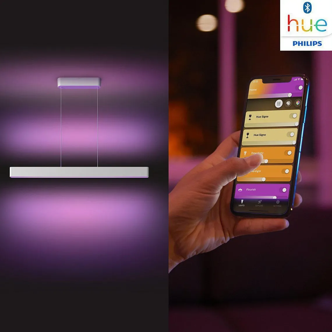 Philips Hue Ensis takpendel white and colore bluetooth