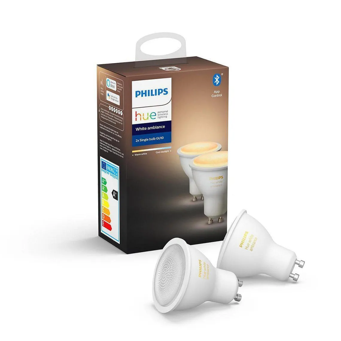 Philips Hue GU10 2 pakning - White ambiance