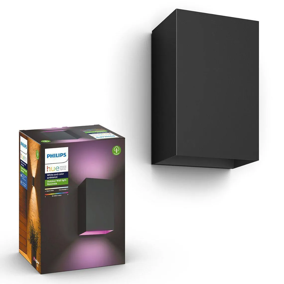 Philips Hue Outdoor Resonate Vegglampe - Svart
