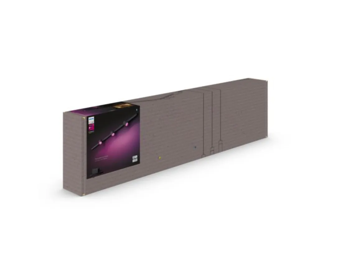 Philips Hue smart Perifo spotskinne for vegg 3 spotter og 1,5 meter Hue White Color Ambiance