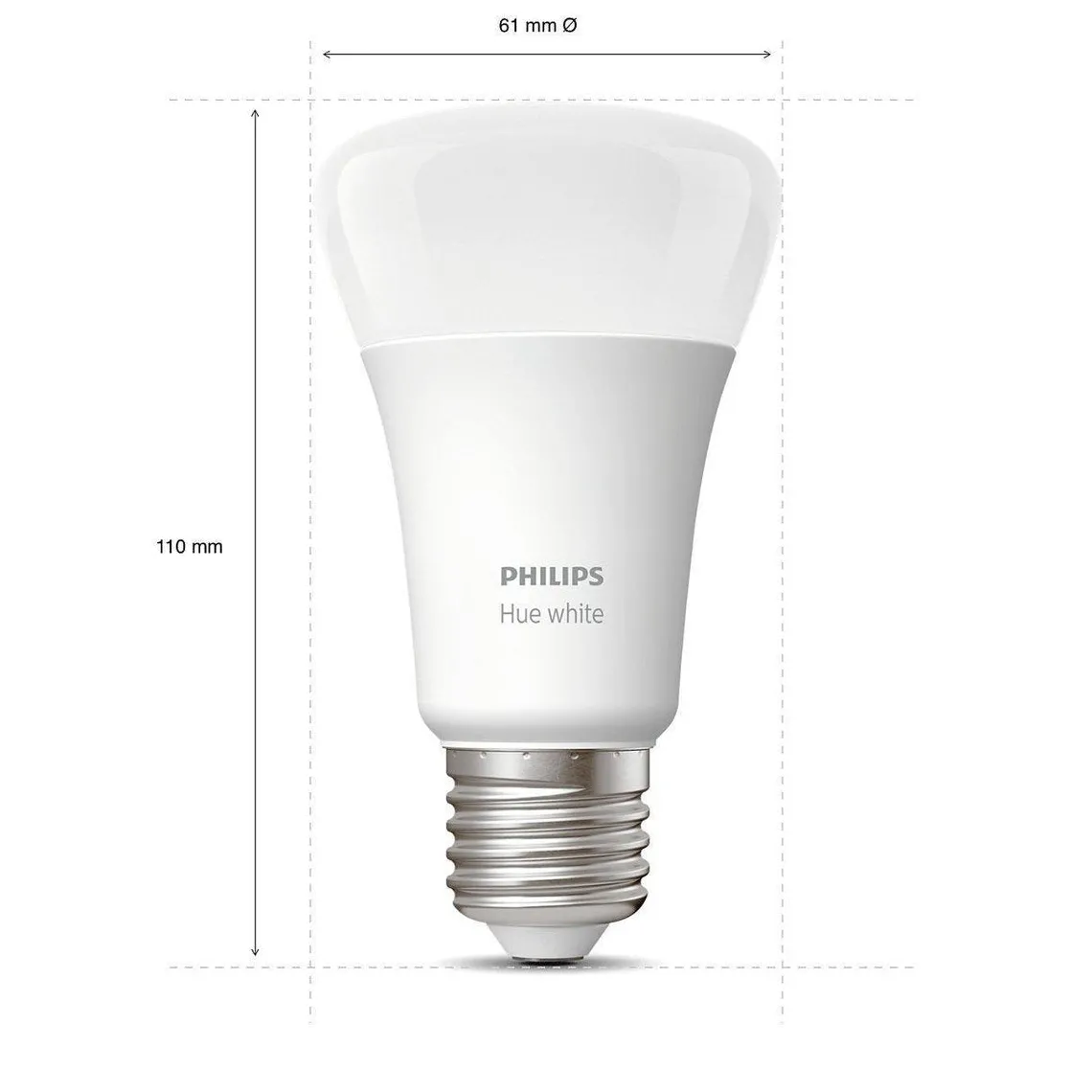 Philips Hue startsett E27 2 lyspærer og bridge - White ambiance