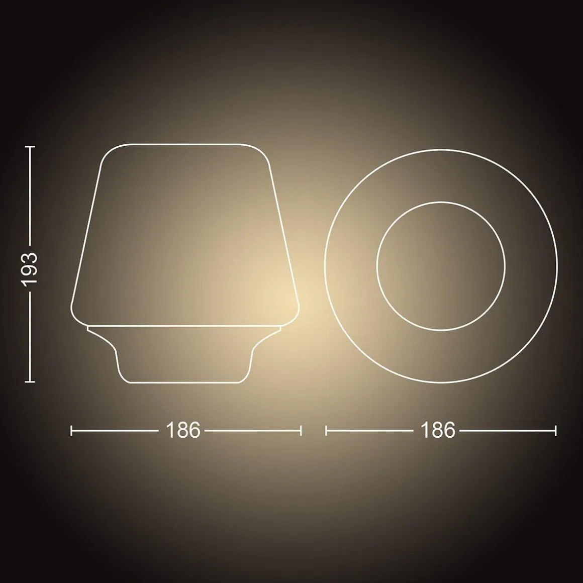 Philips Hue Welness bordlampe white ambiance