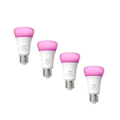Philips Hue White and Color 4 x E27 lyspærer