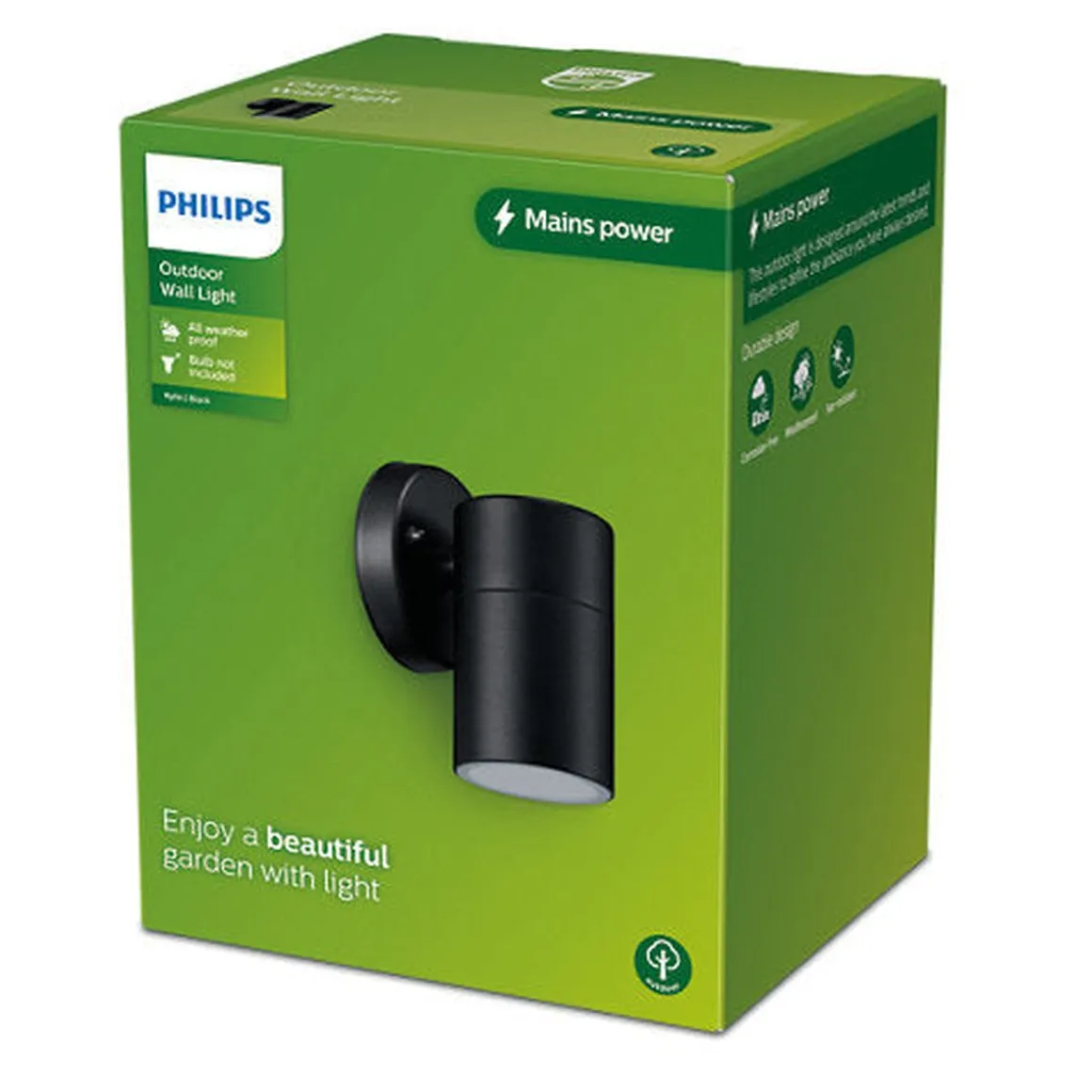 Philips Kylis vegglampe utendørs ned lys IP44
