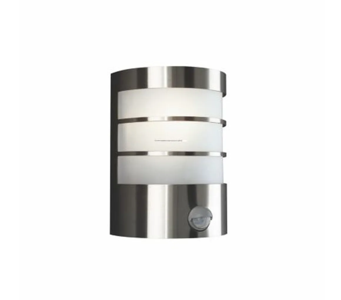 Philips myGarden Calgary vegglampe utendørs IP44 E27 m/sensor - Rustfritt stål
