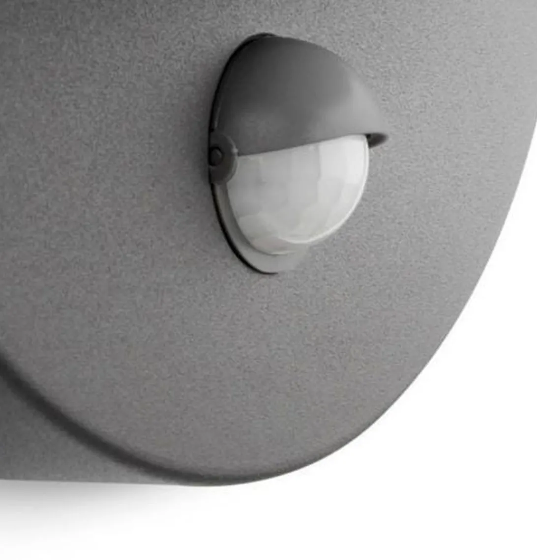 Philips myGarden Juni vegglampe utendørs IP44 E27 m/sensor - Antrasitt