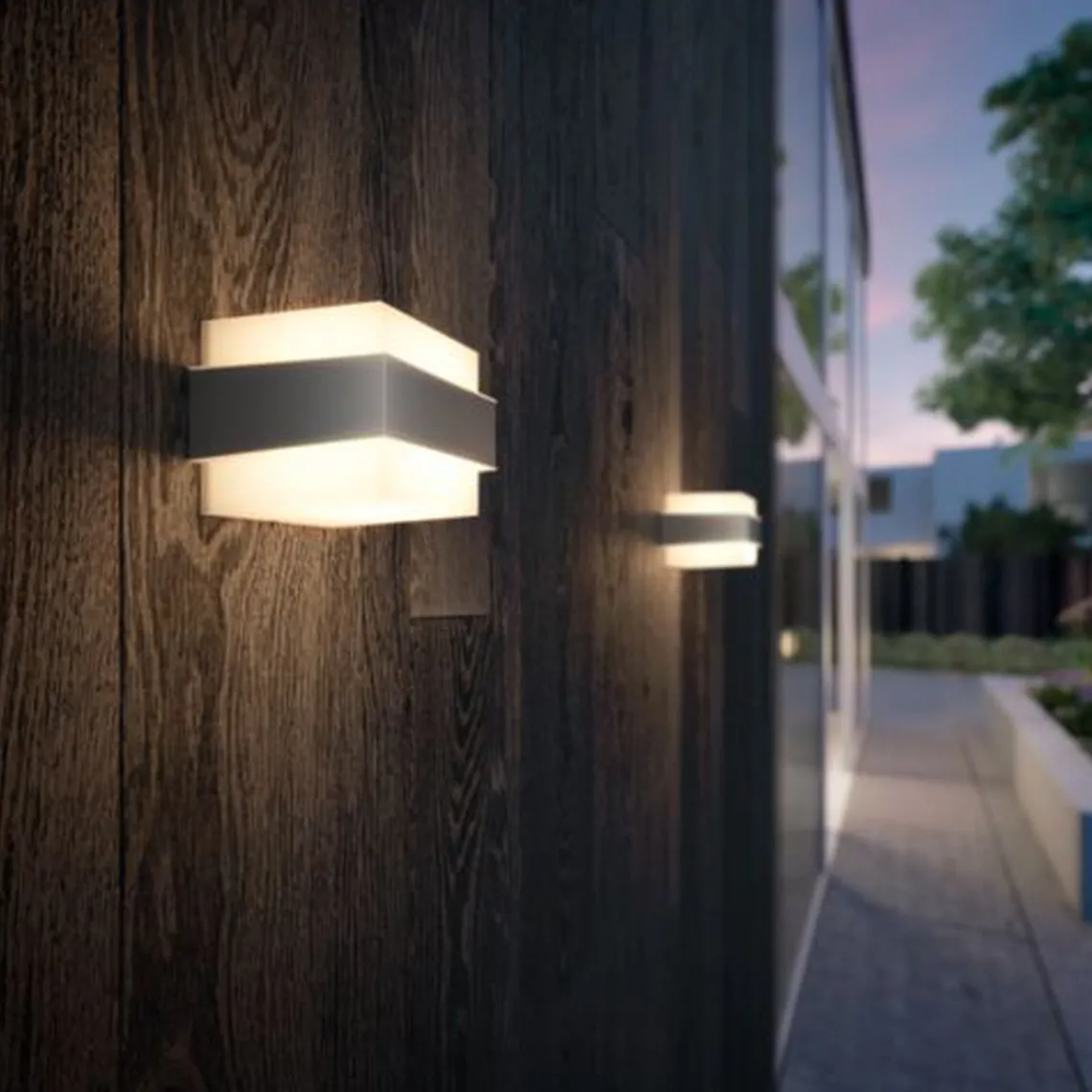 Philips myGarden Shovel vegglampe opp/ned utendørs - Rustfritt stål