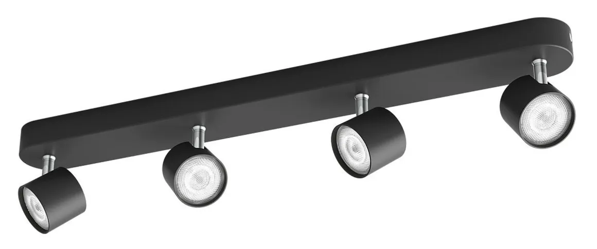 Philips myLiving star taklampe 4x4,5W 2700 Kelvin dimbar - Svart