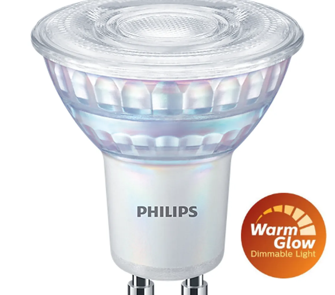Philips 3,8W (50W), warmglow dimbar GU10 LED RA90 - 2 pakning