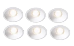 Plejd smart lavtbyggende spot / downlight 2200-4000K IP44 8W RA90 - 6 pakning
