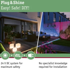 Plug & Shine 1 meter kabel med 3 utganger