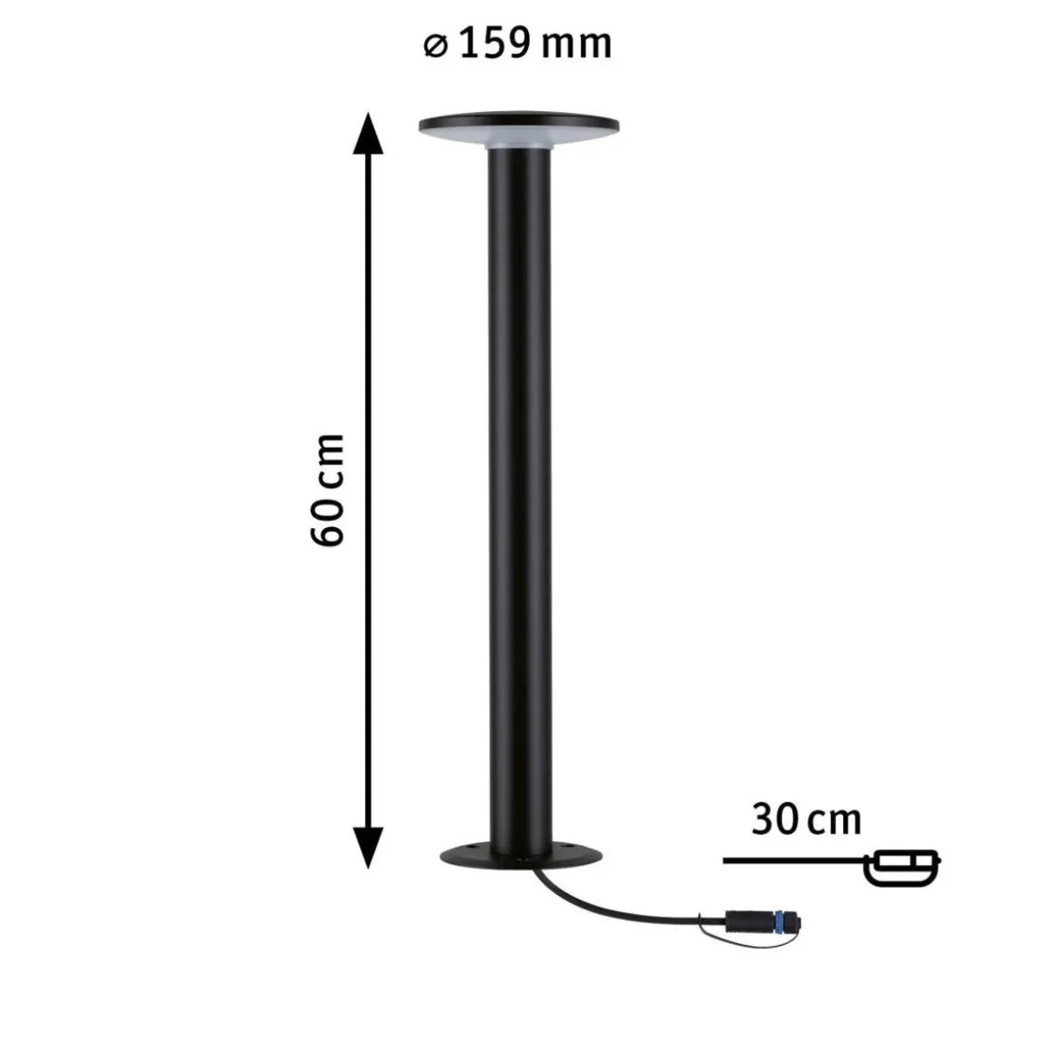 Plug & Shine Plate pullert IP44 60 cm 6,1W 3000 Kelvin - 24 Volt