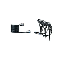 Plug & Shine Sting spot med spyd 6,4W 3000 Kelvin IP67 - 3 pakning utbyggingssett