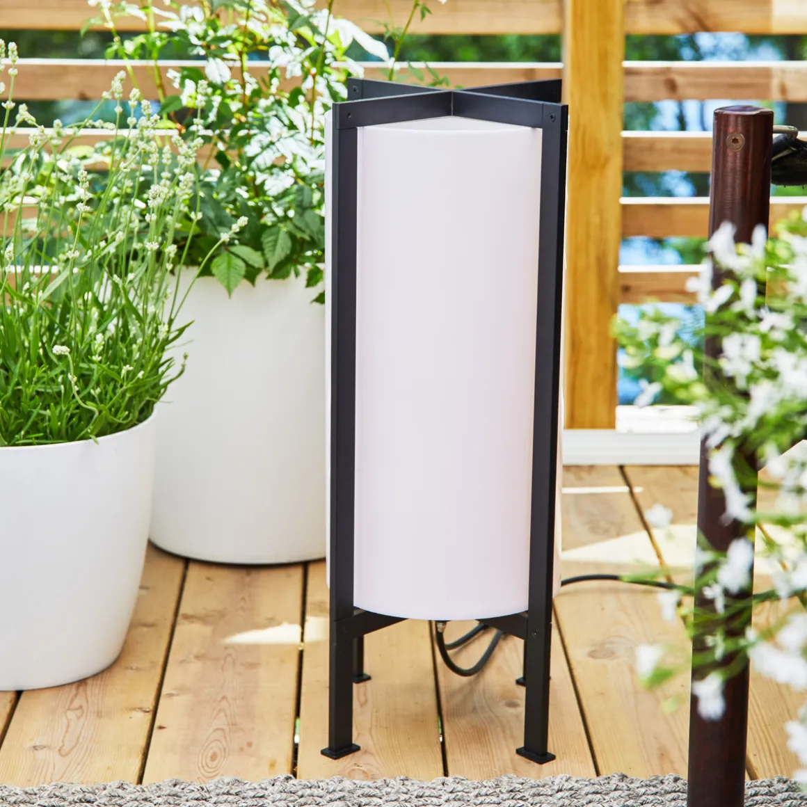 Pullert Sylinder 54 cm 6W - Garden24 - Svart