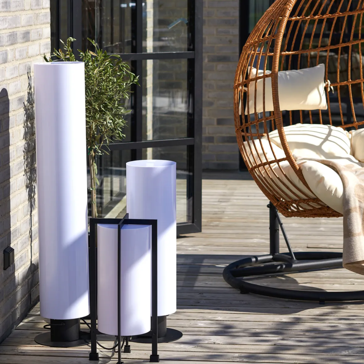 Pullert Sylinder 54 cm 6W - Garden24 - Svart