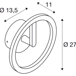 Q-ring 27 cm vegglampe utendørs 10W 3000 kelvin IP65 - dimbar