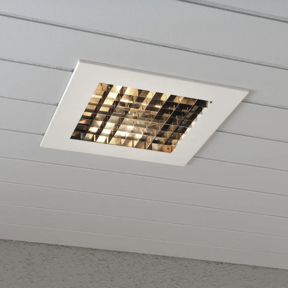 Recess taklampe utendørs IP44 6W - Matt hvit