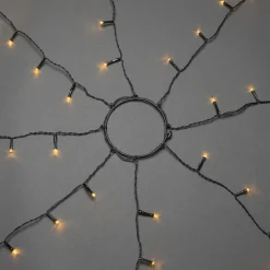 Ringslynge 8x50 LED lys 4 meter utendørs med funklefunksjon IP44 - Amber