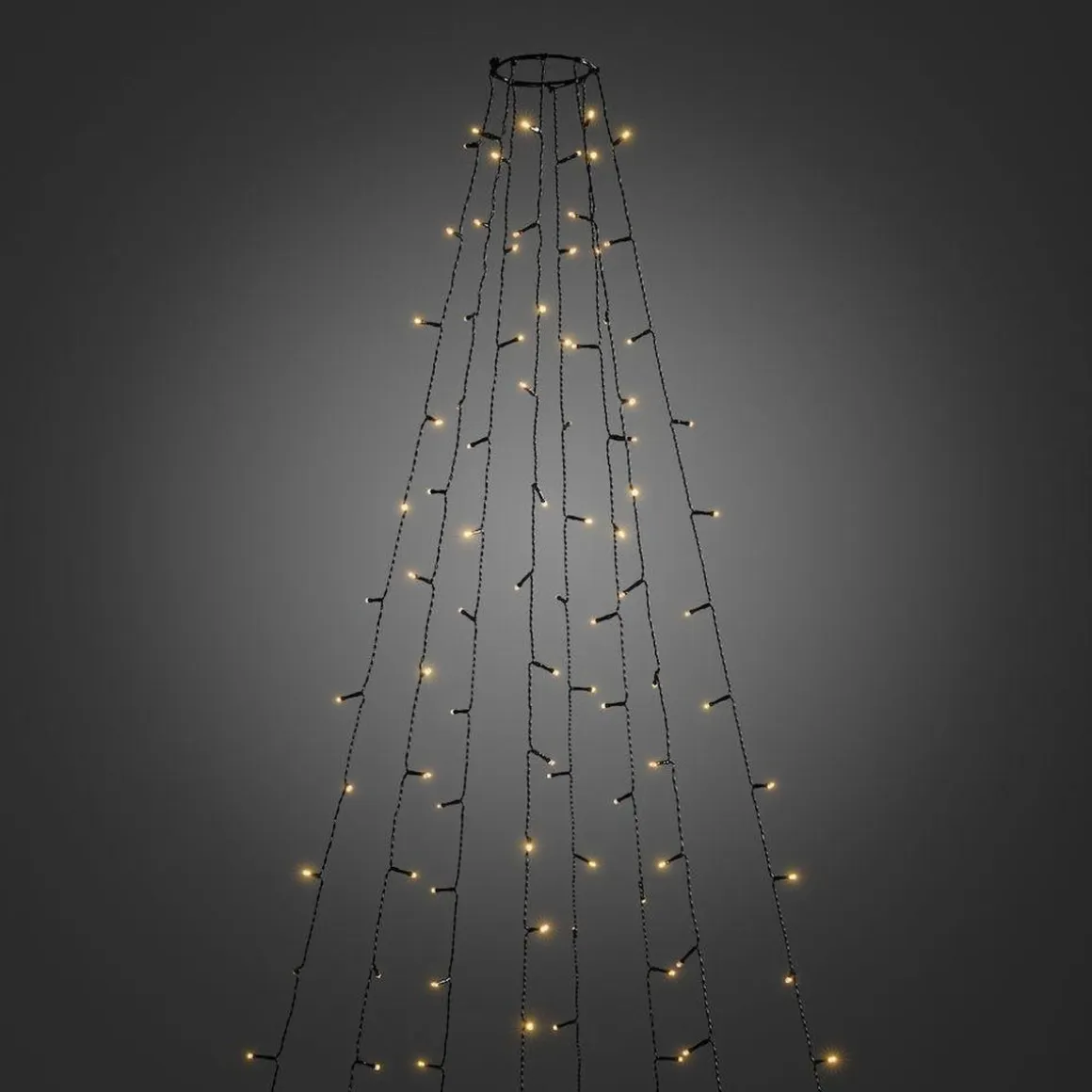 Ringslynge 8x50 LED lys 4 meter utendørs med funklefunksjon IP44 - Amber