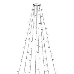 Ringslynge 8x50 LED lys 4 meter utendørs med funklefunksjon IP44 - Amber