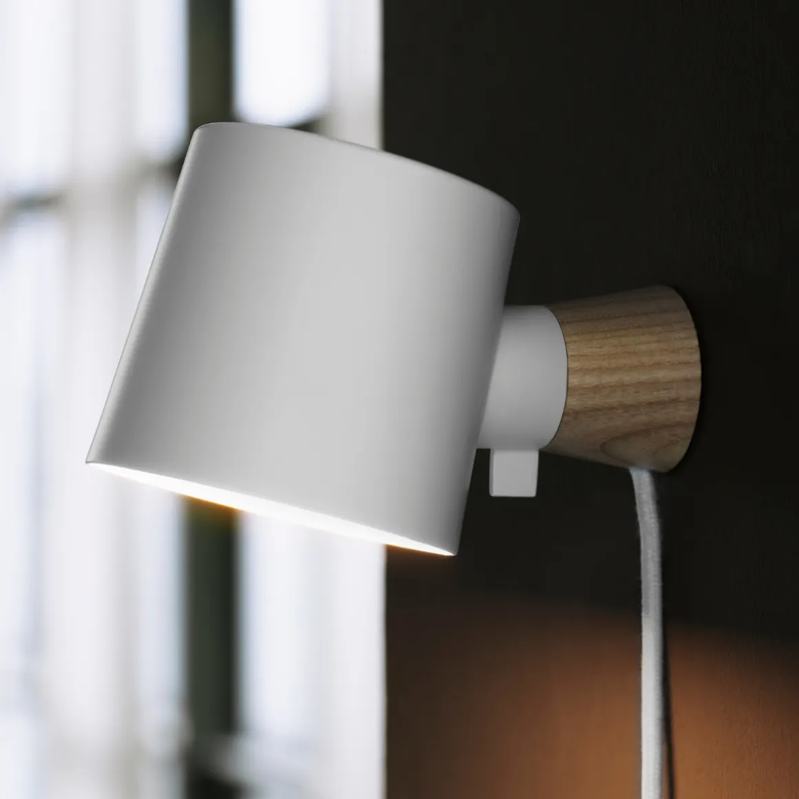 Rise vegglampe, hvit