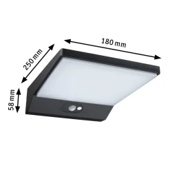 Ronas vegglampe utendørs 5W 3000 Kelvin m/bevegelses sensor - Solcelle