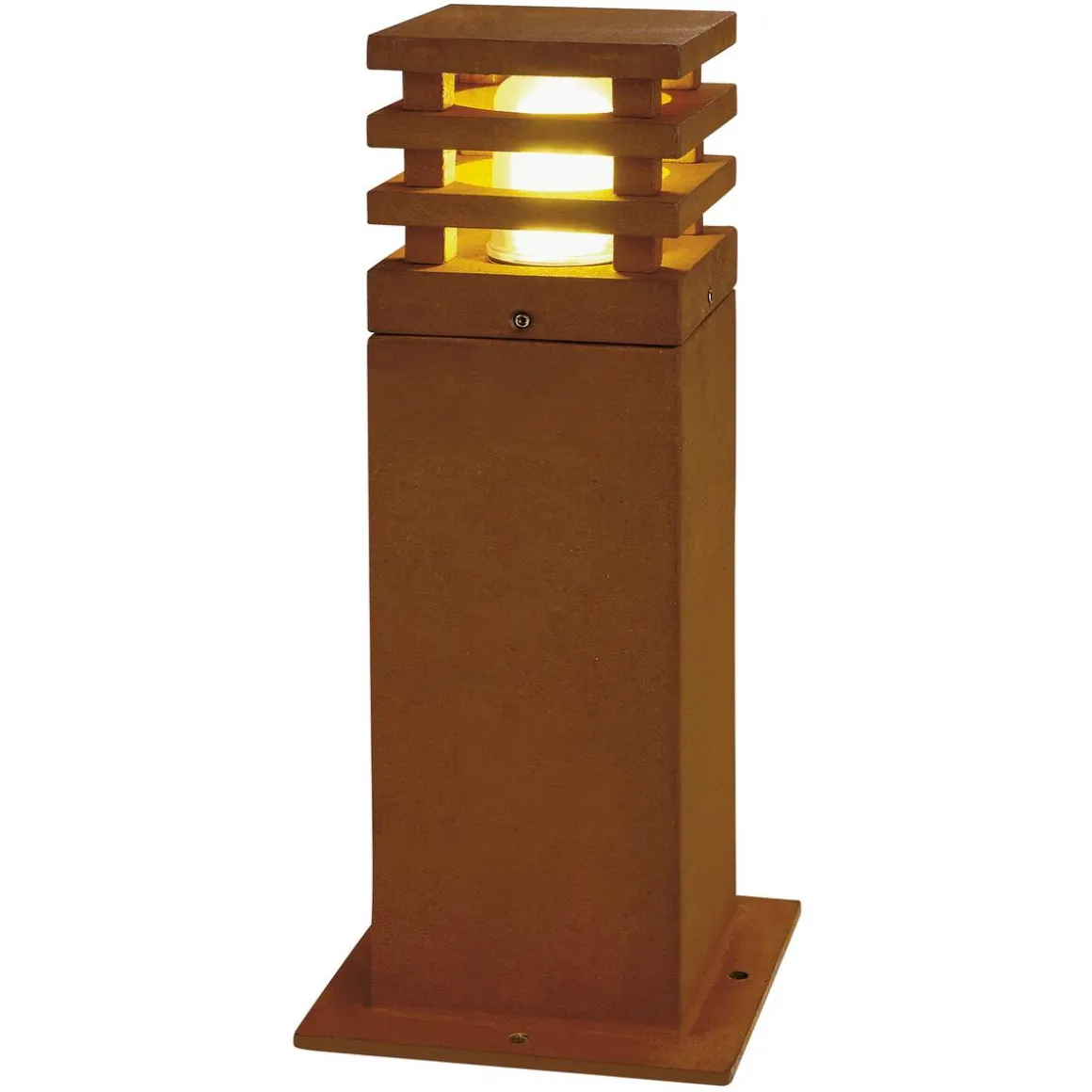 Rusty square pullert 40 cm IP55
