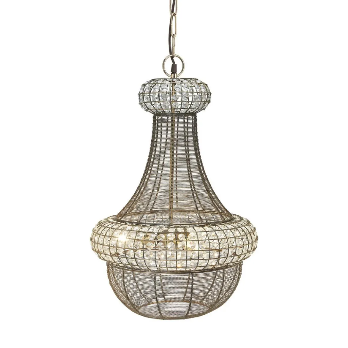 Saba taklampe 51 cm - Sølv