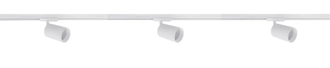 Secco spotskinne 3 spotter 1 meter - Pure white