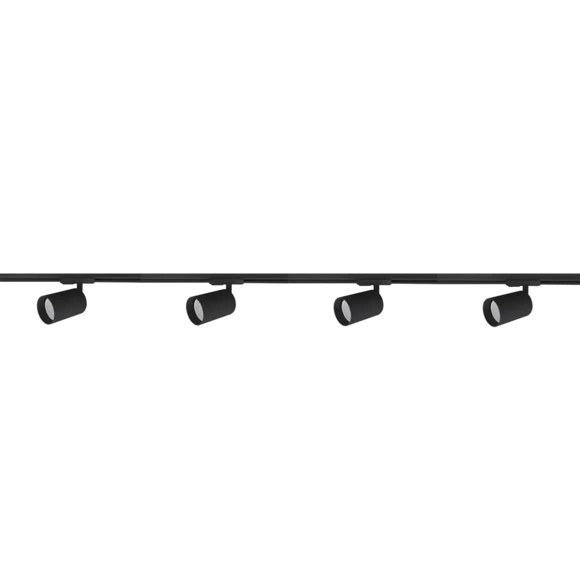Secco spotskinne 4 spotter 2 meter - Svart