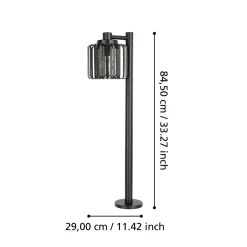 Selinus pullert utendørs 84 cm IP65 - Svart
