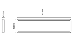 Sense Surface 1200 takarmatur 29W 3000K IP20 IK10 Dimbar - Hvit