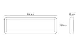 Sense Surface 640 taklampe 18W 2700K IP20 IK10 Dimbar - Hvit