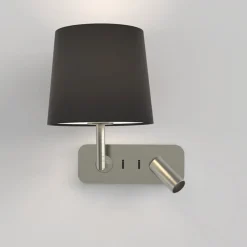 Side by Side vegglampe med skjerm