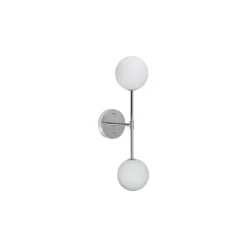 Sigma vegglampe dobbel IP23 - Krom/Opal