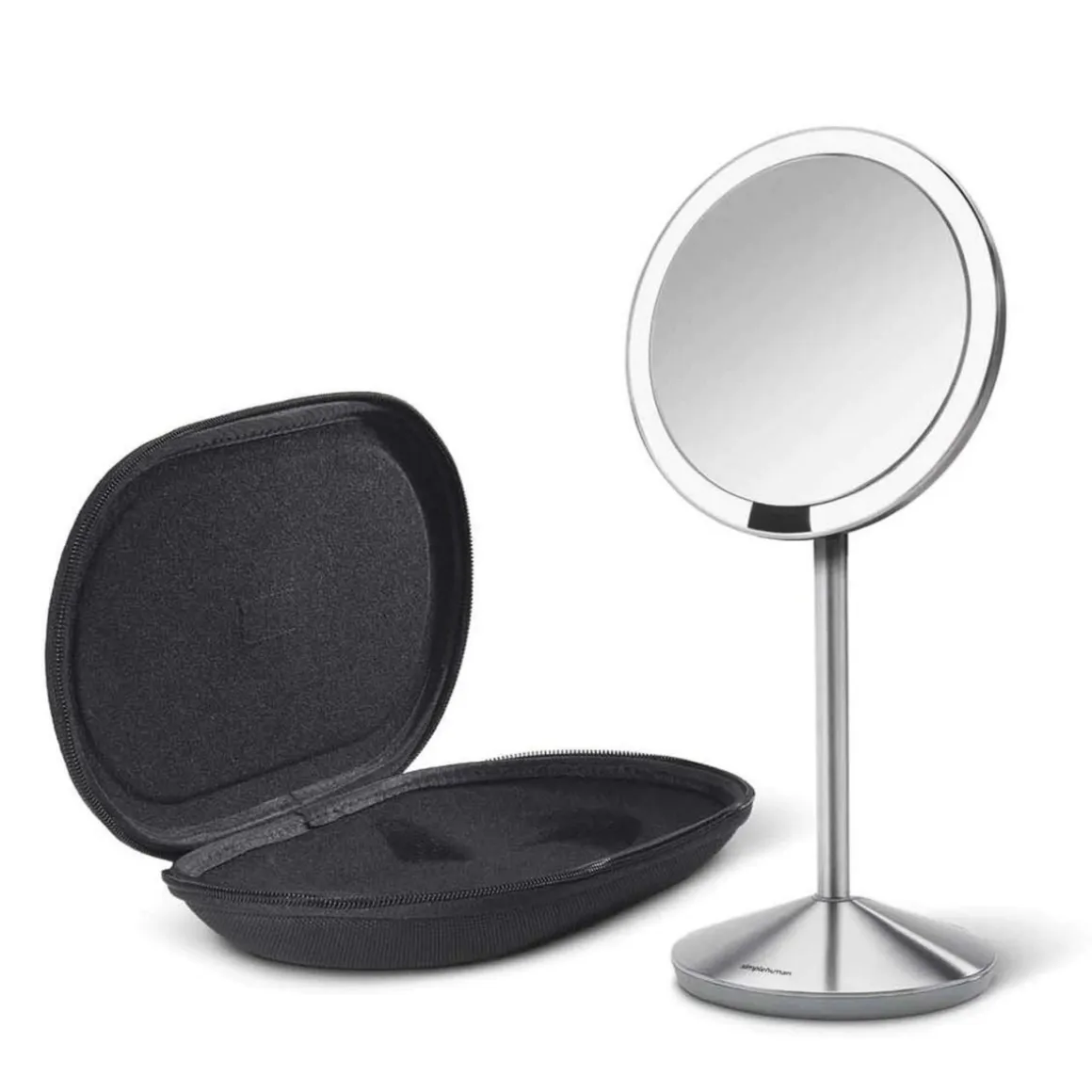 Simplehuman sminkespeil med lys, 12cm reisespeil